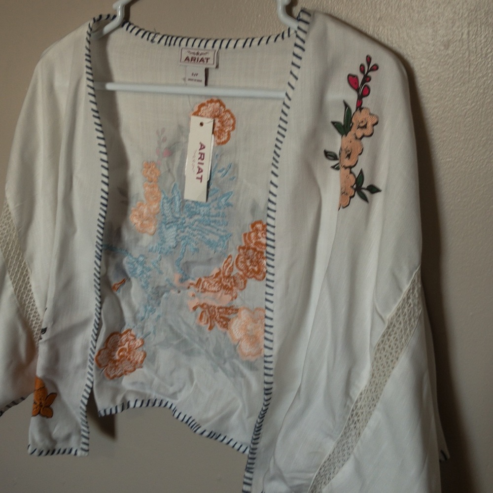 Ariat embroidered shawl